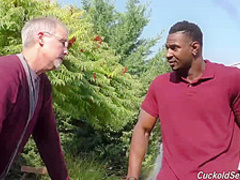 Blonde milf with big tits, Angel Wicky got down and dirty with a horny, black dude