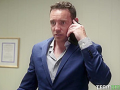 Luna Rival is spreading her legs wide open and getting her ass fucked in the office