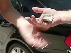 Big boobed blonde MILF traveler fucked hard for a room