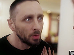 Petite teen fucked so hard by a guy with big hard cock