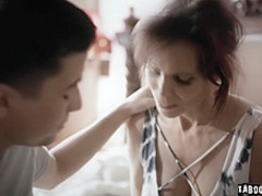 Angry stepsons Ricky and Alex awaken Syren throught their massive cocks