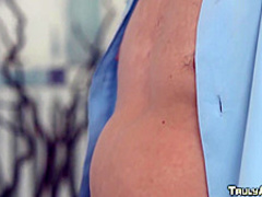 Schoolgirl With Tiny Tits Loves Getting Analyzed