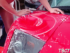 Nude brunette minx getting penetrated