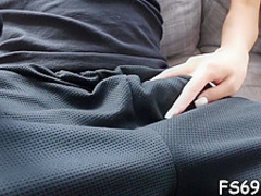 Ambitious brunette minx fingered and licked