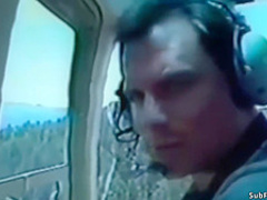 Bound blondes banged in woods