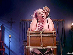 Ebony lezdom whips pawg redhead sub