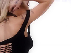 Kats pussy stuffed from behind like a whore