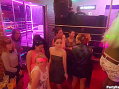 Hot ladies are having casual sex with strangers during a private party in the night club