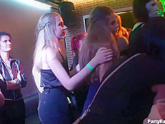 Hot ladies are having casual sex with strangers during a private party in the night club