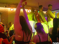 Hot ladies are having casual sex with strangers during a private party in the night club