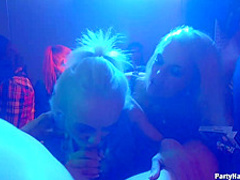Hot ladies are having casual sex with strangers during a private party in the night club