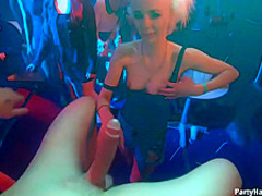 Hot ladies are having casual sex with strangers during a private party in the night club