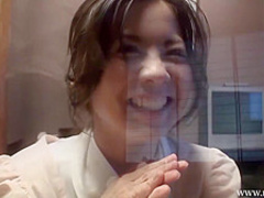 Asian brunette is quite good at blowjobs and likes to have casual sex with varius strangers