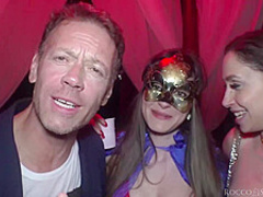 Malena likes to go to mask parties and turn them into orgies, because they're fun