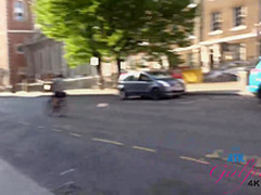 Teen got some cash from a stranger to let him play with her pussy