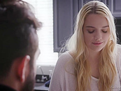 Horny, small titted blonde is fucking a stranger and screaming from pleasure while having an orgasm