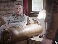 Crazy stepdad punished sexy blonde teen and fucked her