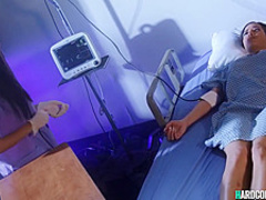 Husband bangs busty tanned wife in bed