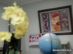 Hammering future Asian assistant on her interview