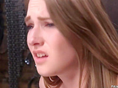 Blindfolded Ashley Lane gets whipped