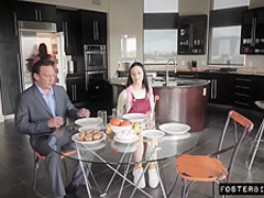 Foster teen have hardcore sex with her foster stepdad