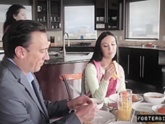 Foster teen have hardcore sex with her foster stepdad