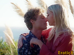 Pretty blonde rides rod and sucks