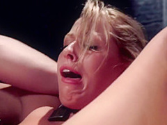 Blonde sub gets anal fucked and cummed