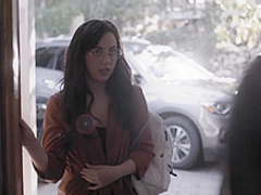 Perverted brunette MILF knows how to seduce a crazy guy