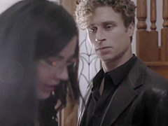 Perverted brunette MILF knows how to seduce a crazy guy