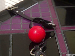 Busty lezdom whips blonde bff