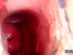 Fervent chick is opening up wet fuckbox in close range and cumming