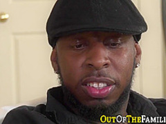 Real teenager rides stepdads black cock