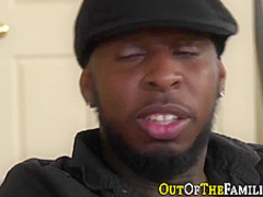 Real teenager rides stepdads black cock