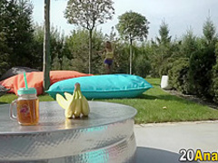 Slutty blonde babe gets butt fucked