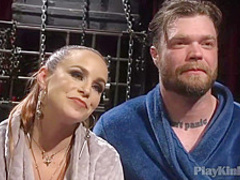 Curvy blonde MILF loves bondage fucking