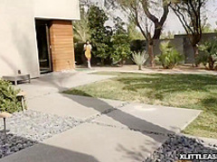 Diamond uses a strap-on to penetrate Elles tight pussy