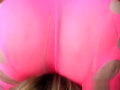 Blonde slut with fat ass in high heels