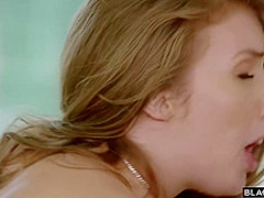 Kylie Page and Lena Paul do not mind sharing a black dick, during a casual threesome