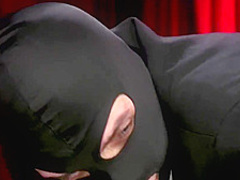 Asian Milf dom fucks gimp man