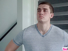 Stepsister and her friend rides stepbrothers hard cock