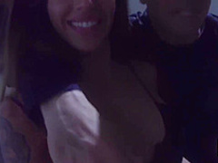 Tattooed brunette with dirty mind, Silvia Dellai is giving a head to Christian and riding his dick