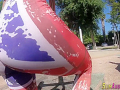 Slim juicy teen riding dick