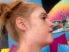 HOT REDHEAD Faye with fat guy