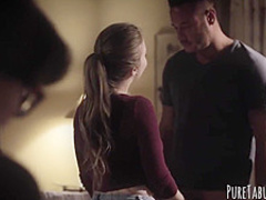 Hung chap ass-fucks his mistress with wifey watching