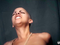 Kinky ebony babe with big tits got tied up and fucked the way she always wanted