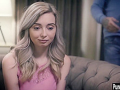 Sexy teen fucked by a perverted stepdad with huge dick