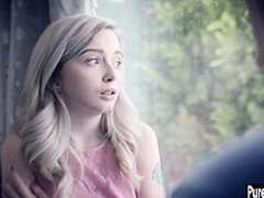 Sexy teen fucked by a perverted stepdad with huge dick