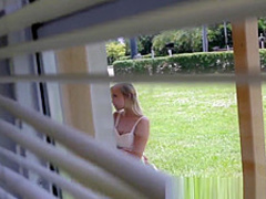 Kinky teen rough fucked while rubbing