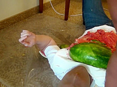 BBW Trampling and Food Squash on Slave's Body